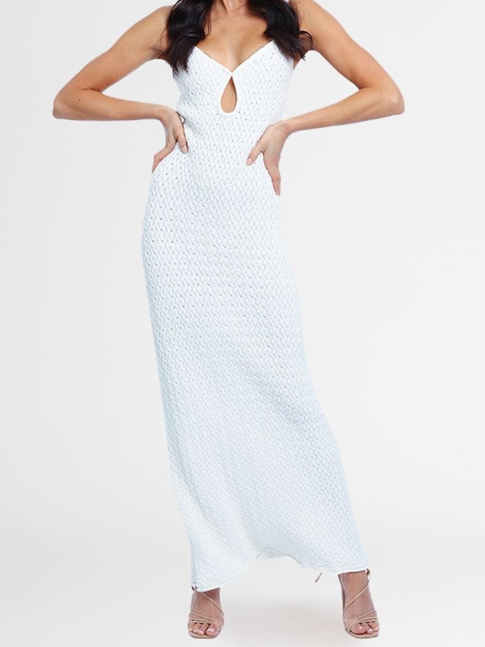 Bec + Bridge Effie Knit Key Maxi Dress in Ivory - Size XS